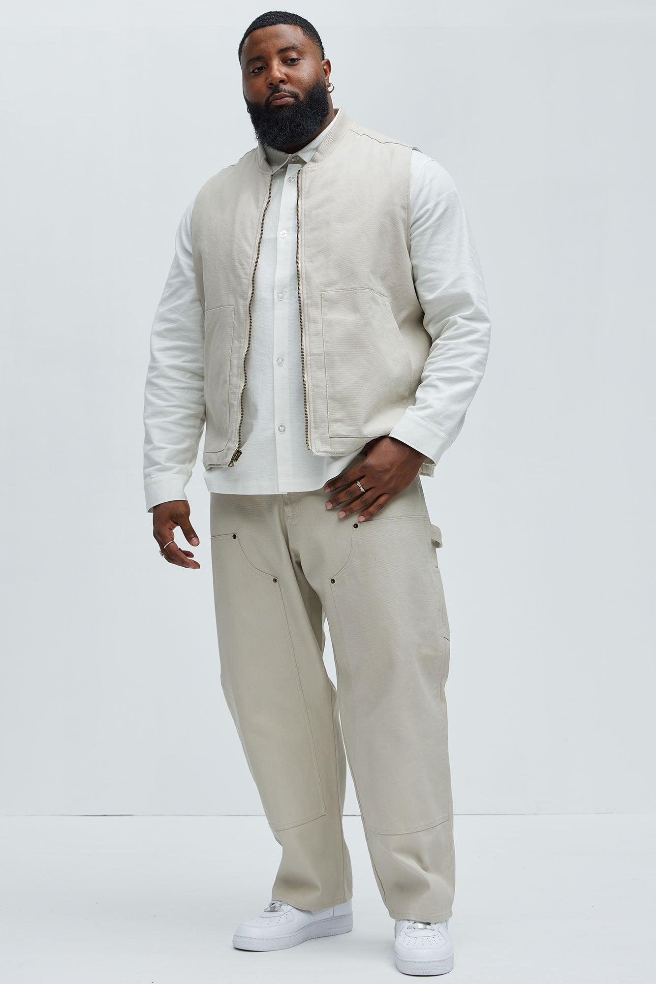 Alexander Utility Canvas Vest - Off White Product Image
