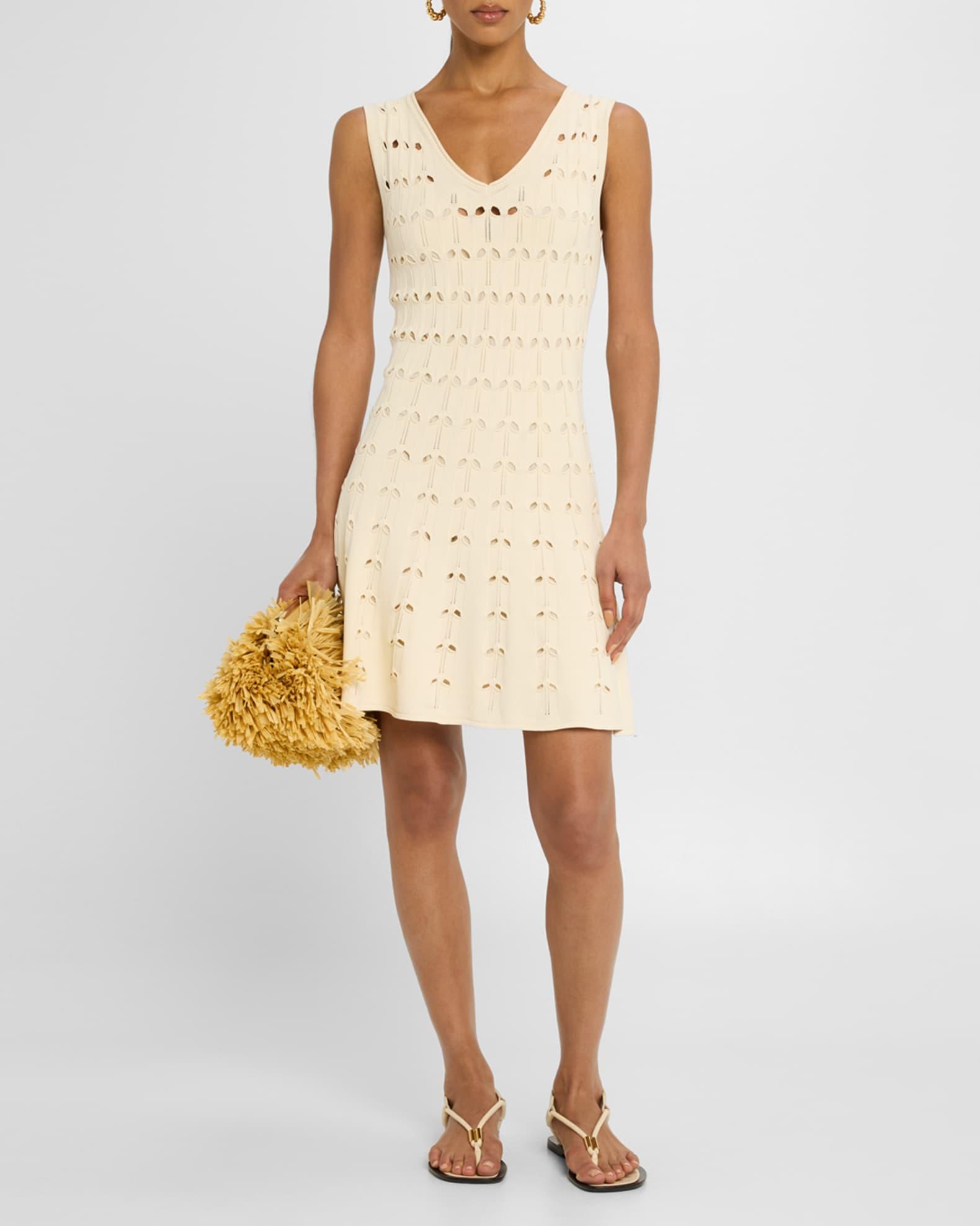Rhiannon Sleeveless Pointelle Mini Dress Product Image