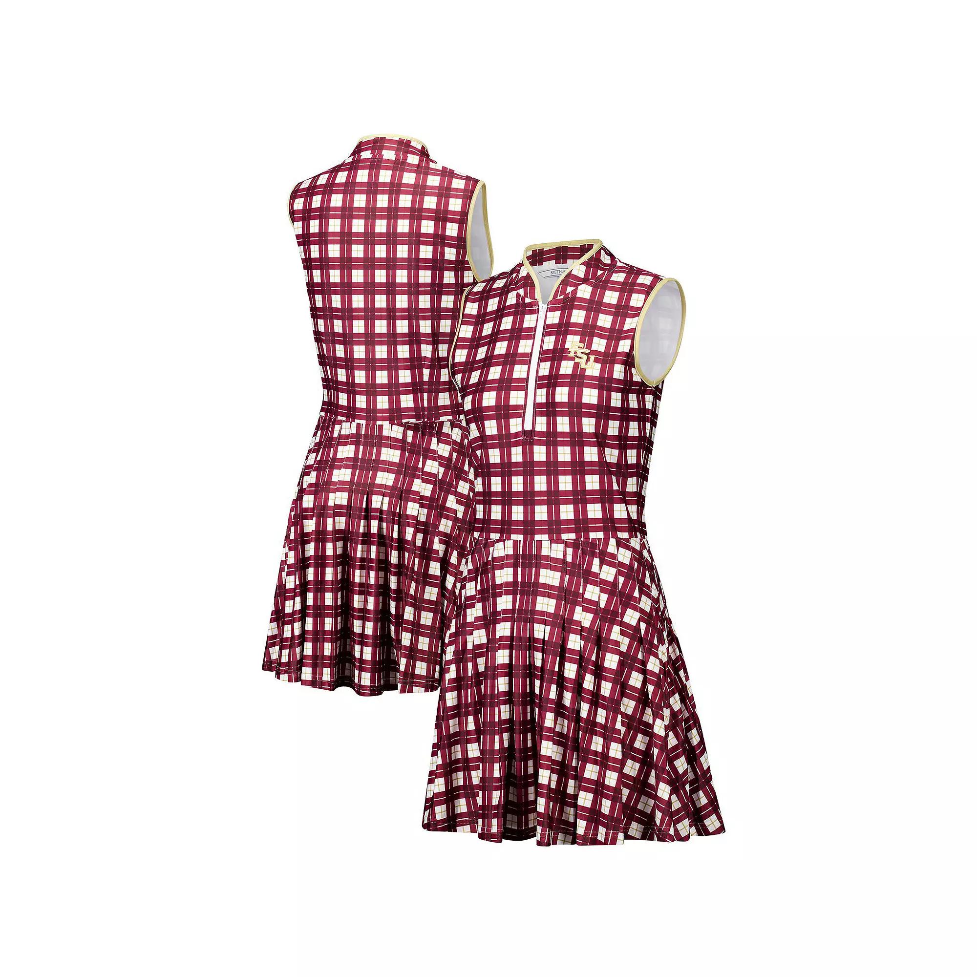 Women's Smith & Quinn Garnet/White Florida State Seminoles Tailgate Collection Mackenzie Pleated Dress, Size: Medium, Red Product Image