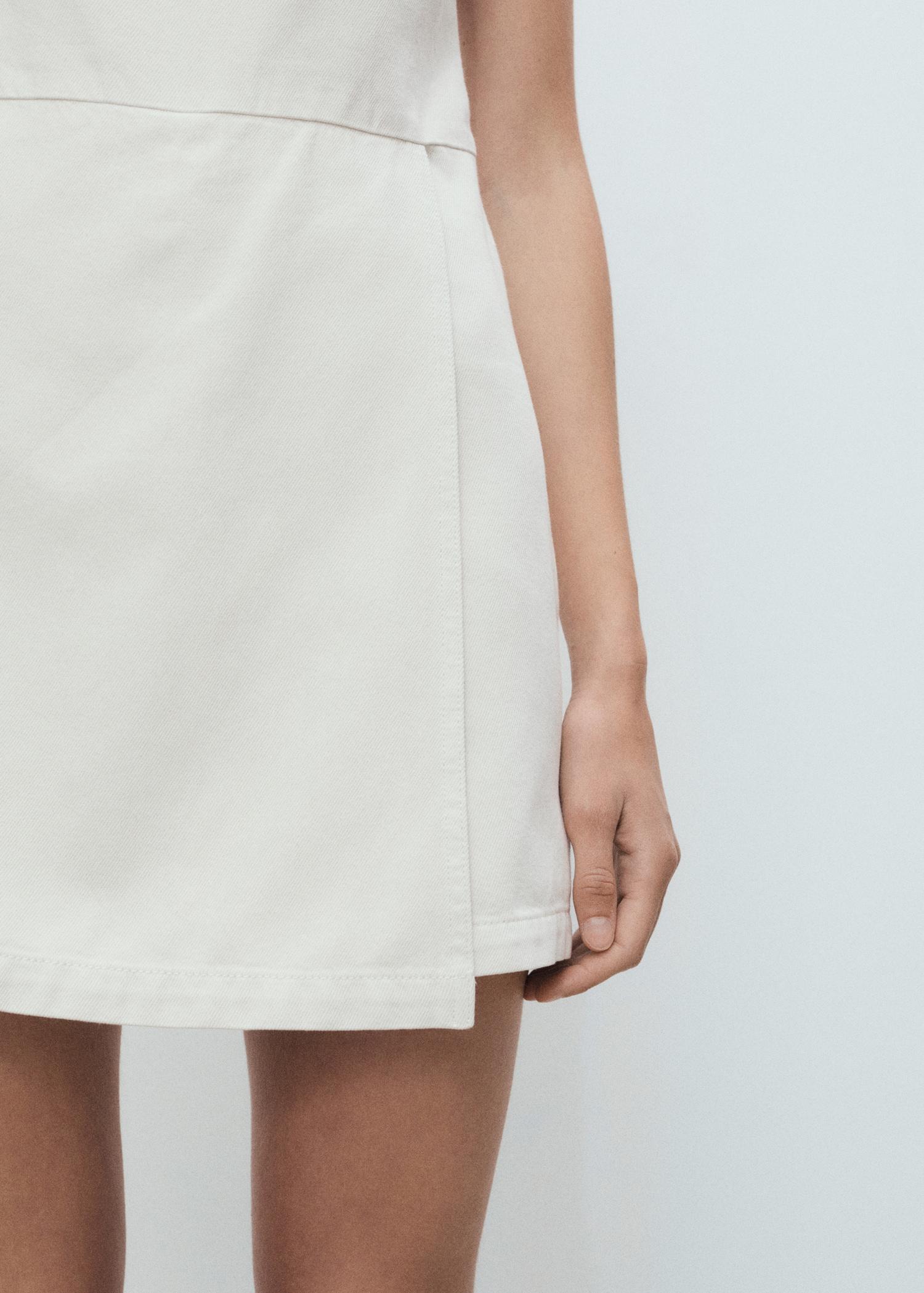 Short denim pinafore - Women | MANGO USA Product Image