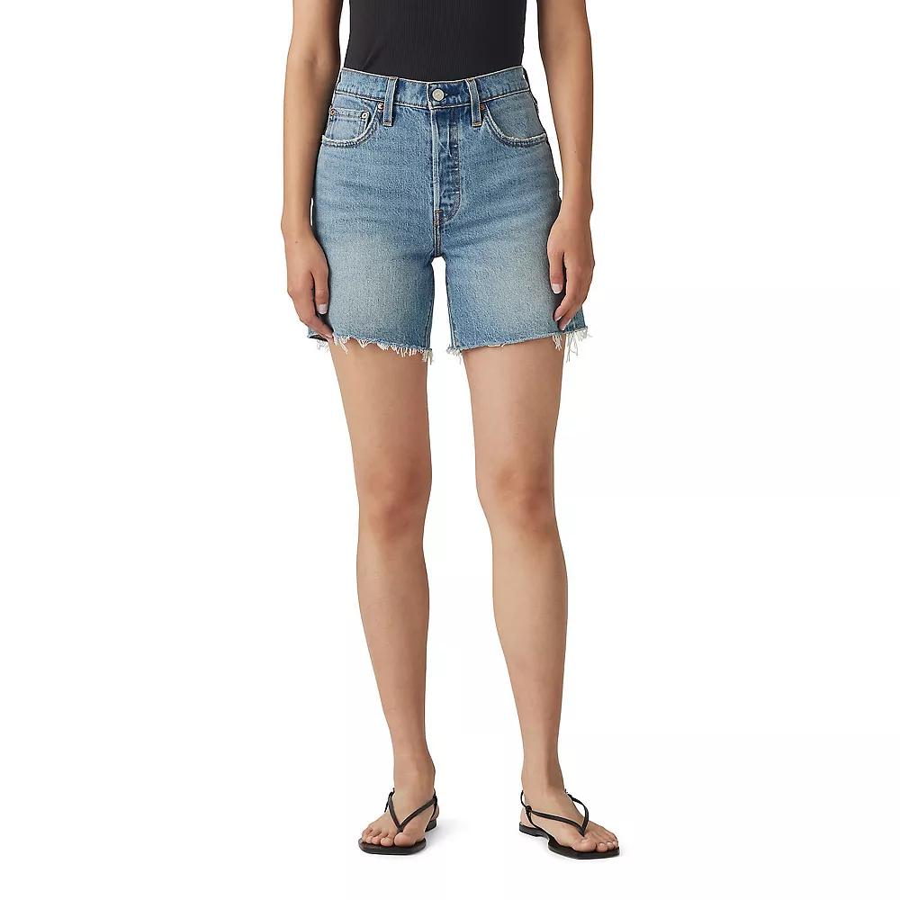 Women's Levi's® 501® Original High-Rise Mid-Thigh Jean Shorts, Size: 32(US 14)Medium, Ticked And Untied Product Image