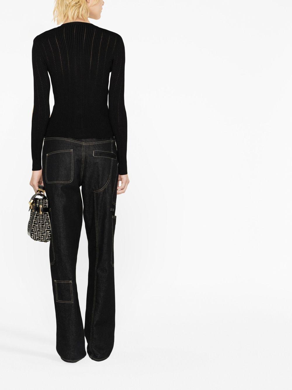 button-front knitted top Product Image