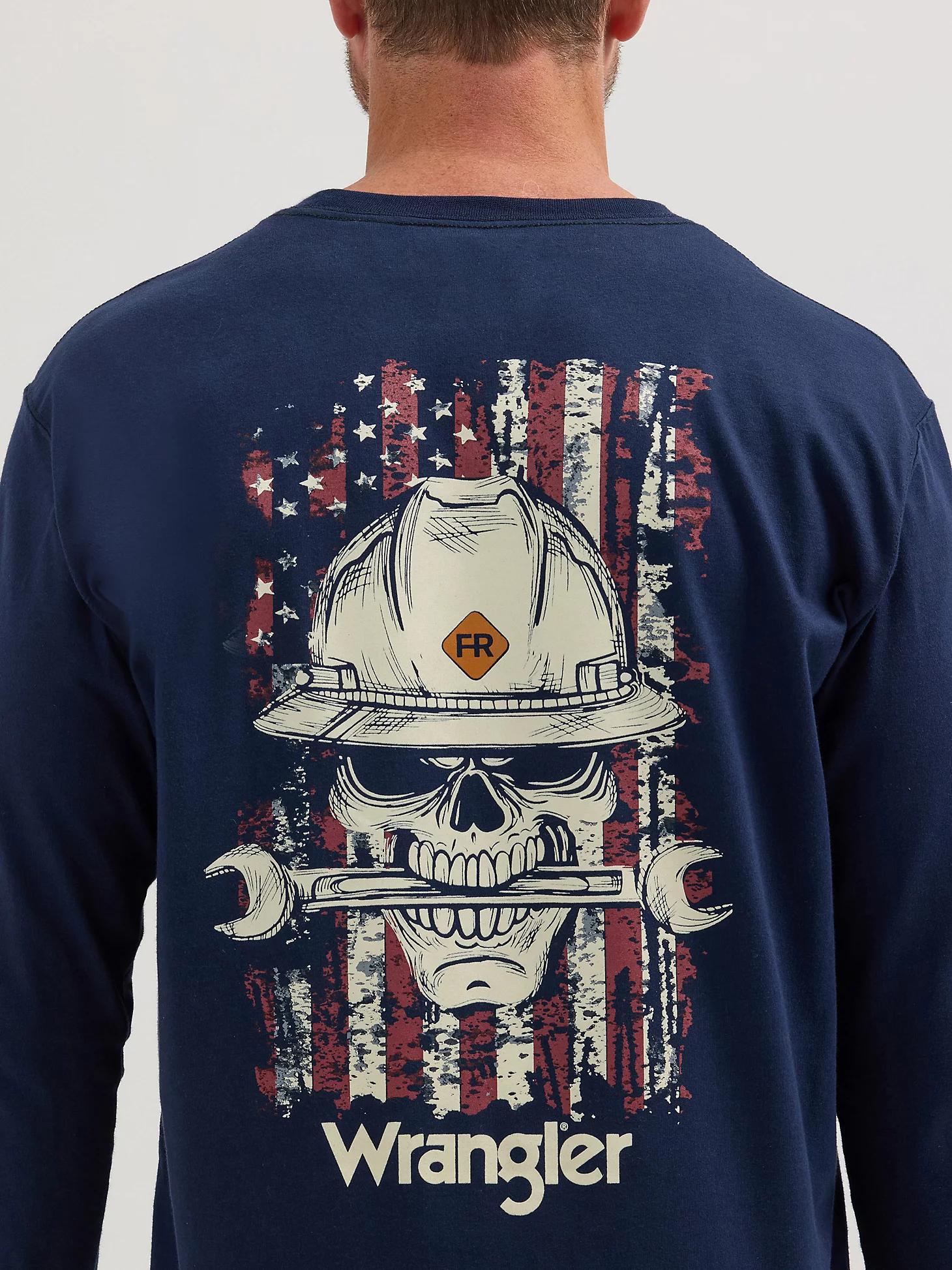 Wrangler® FR Flame-Resistant Long Sleeve Back Graphic T-Shirt | Men's SHIRTS | Wrangler® Product Image