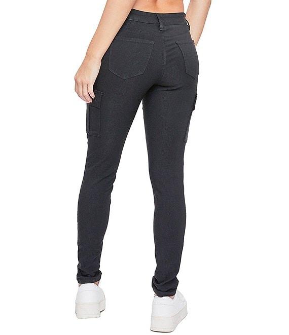 YMI Jeanswear Mid Rise Hyperstretch Skinny Cargo Jeans Product Image