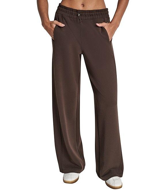 DKNY Sport by Donna Karen Coordinating Highline Ribbed High Waist Wide Leg Pants Product Image