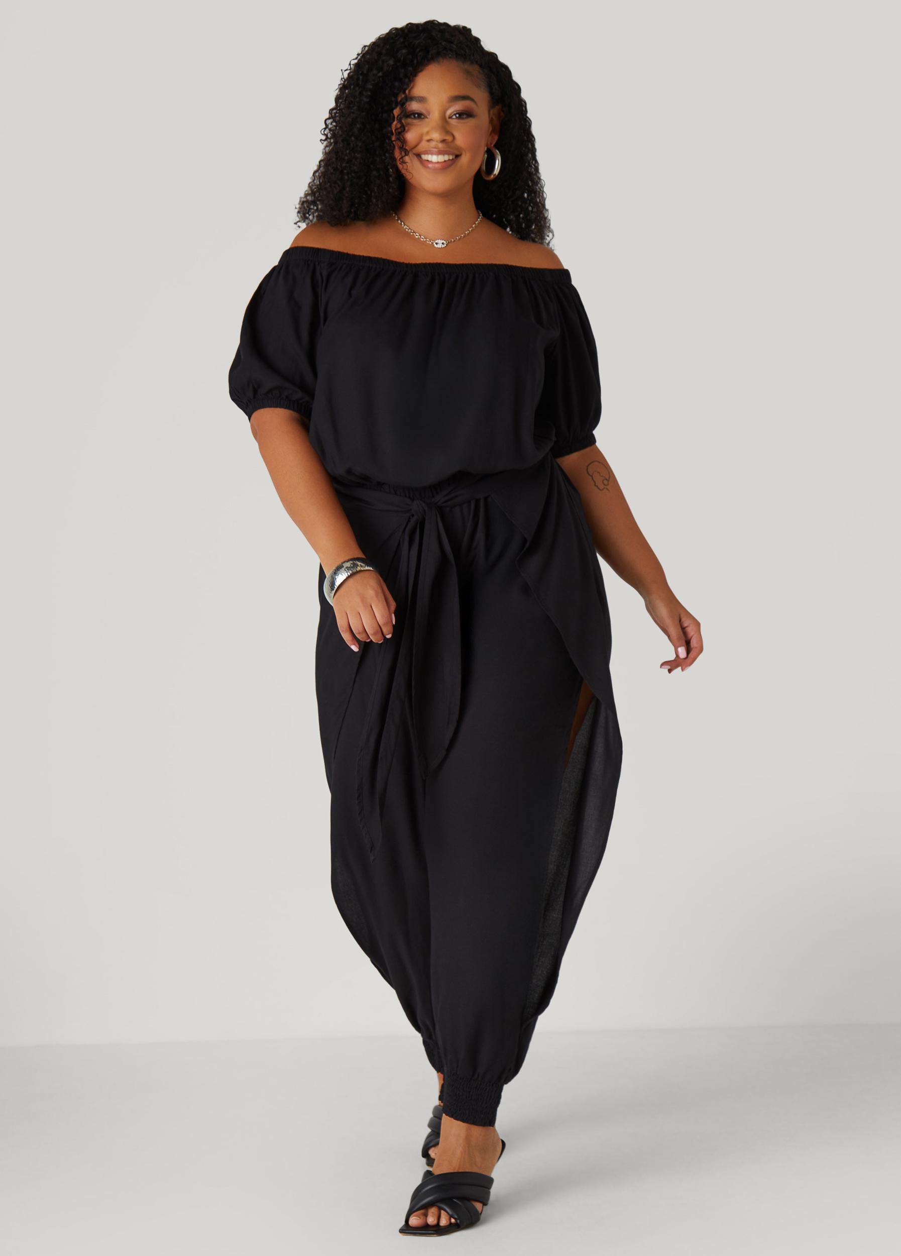Draped Off The Shoulder Jumpsuit Product Image