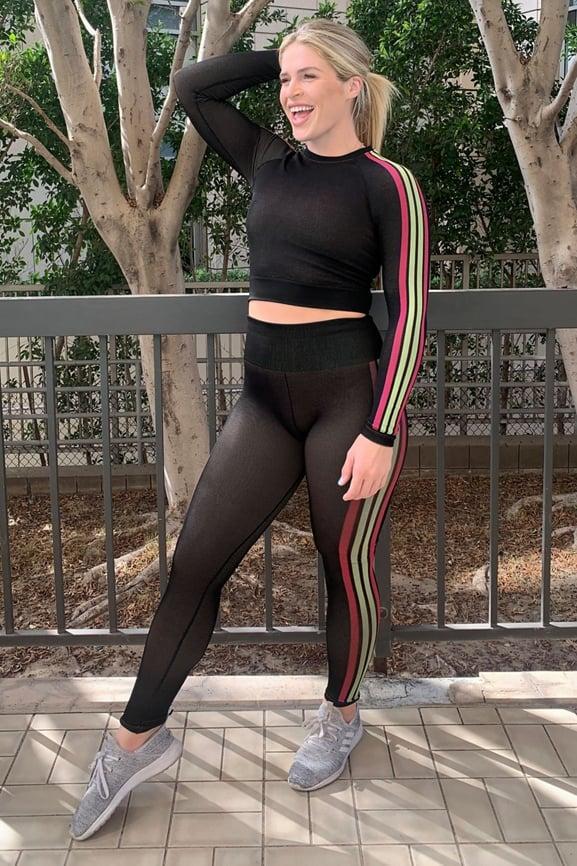 High-Waisted Seamless Stripe Legging Product Image