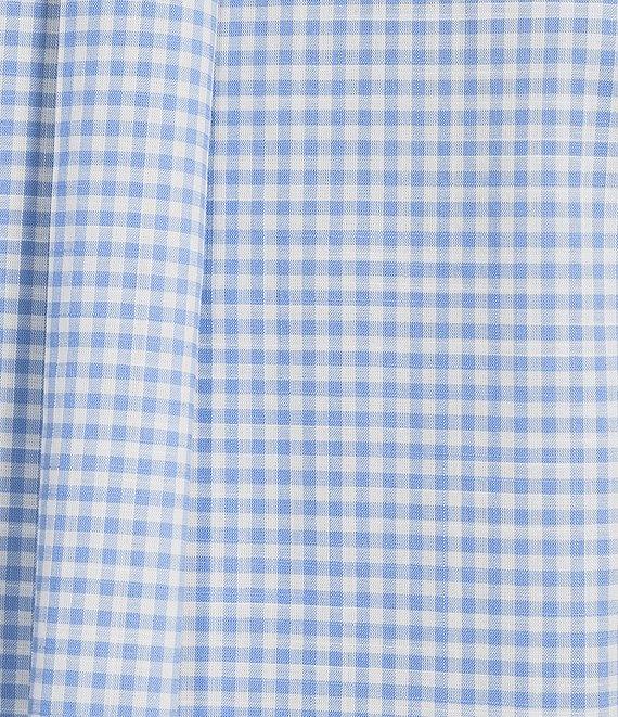 Gold Label Roundtree & Yorke Non-Iron Short Sleeve Micro Plaid Oxford Sport Shirt Product Image