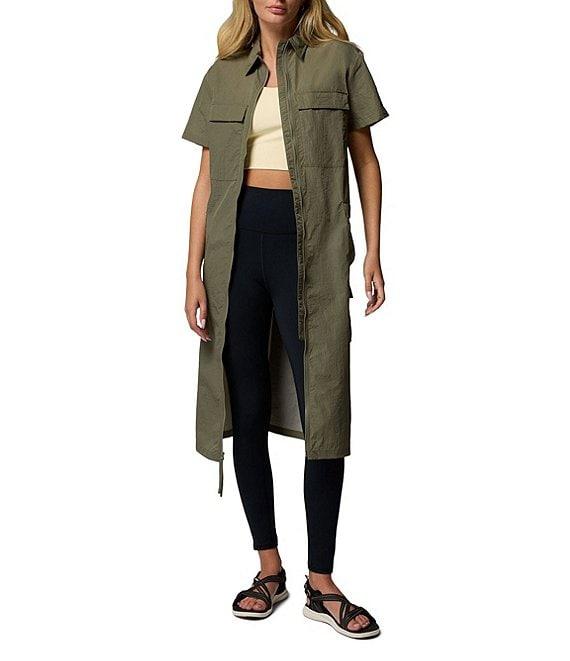 Columbia Elevated View Utility Point Collar Short Sleeve Pocketed Fit & Flare Dress Product Image