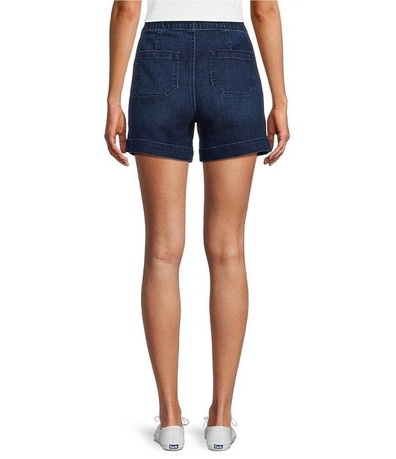 Westbound The High Rise Fit Pull-On Denim Shorts Product Image