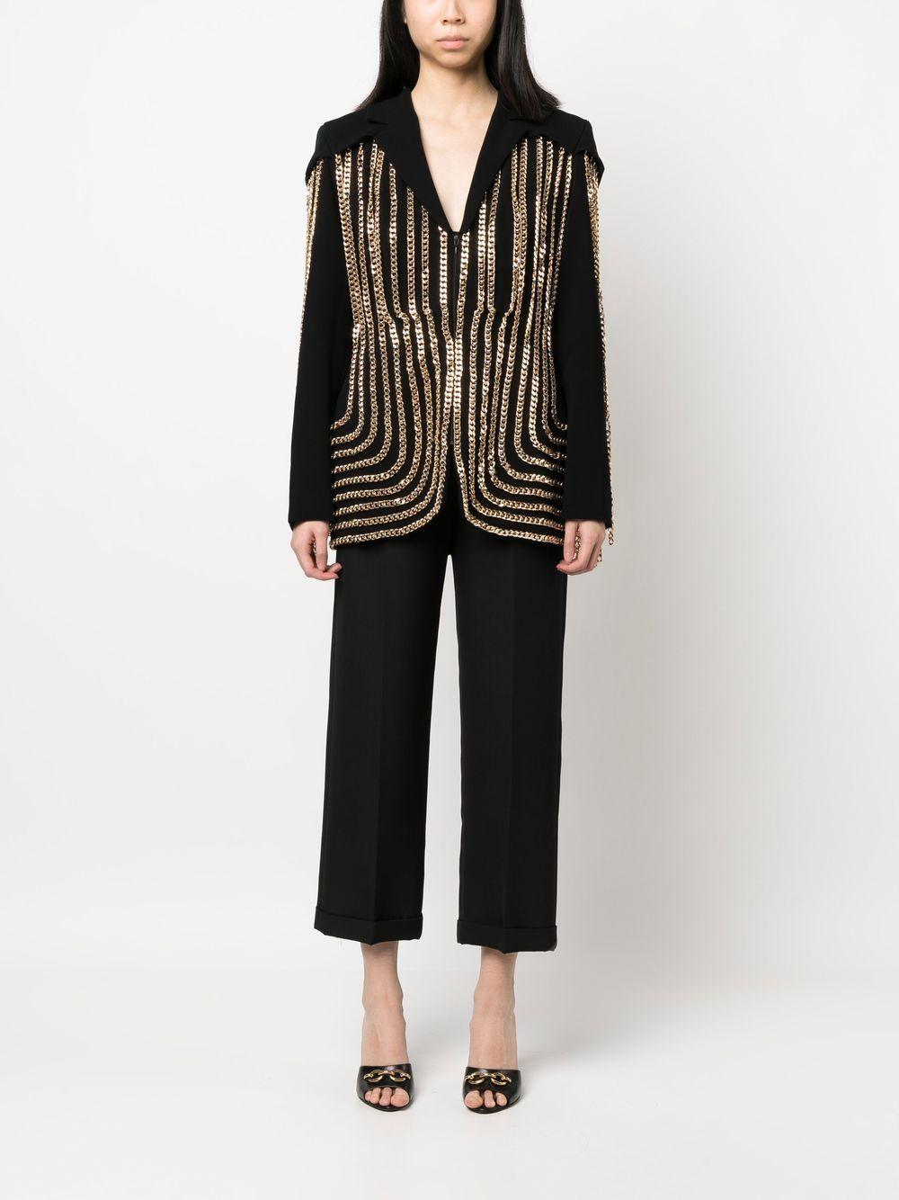 chain-detail single-breasted blazer Product Image