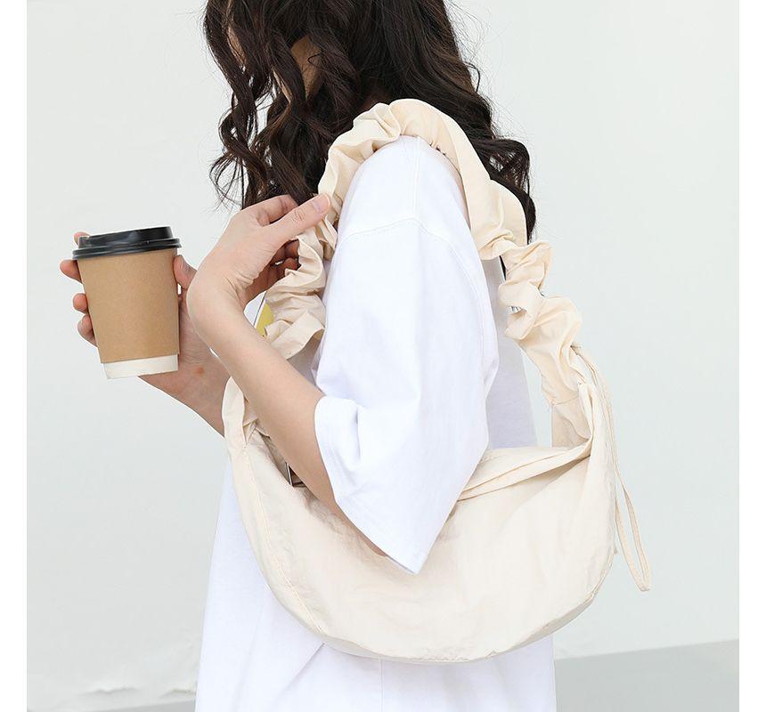 Plain Drawstring Nylon Hobo Bag Product Image