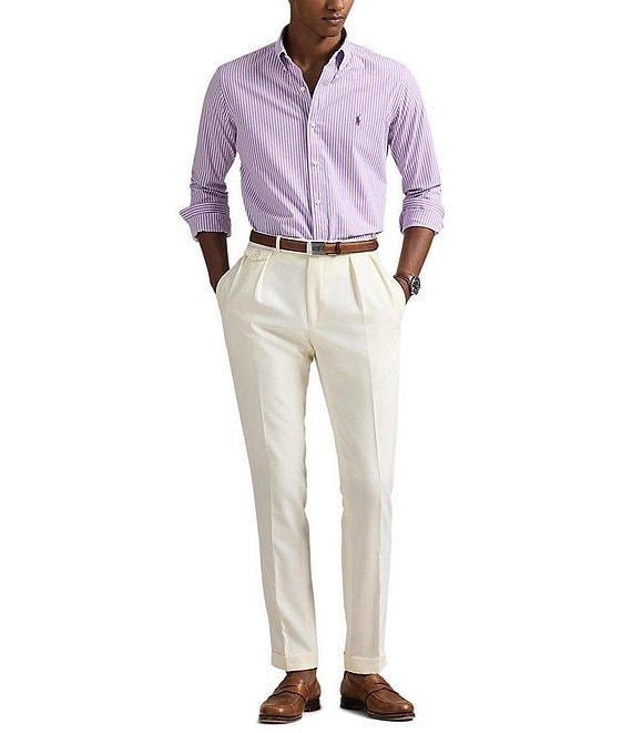 Polo Ralph Lauren Classic-Fit Stretch Stripe Poplin Long Sleeve Woven Shirt Product Image
