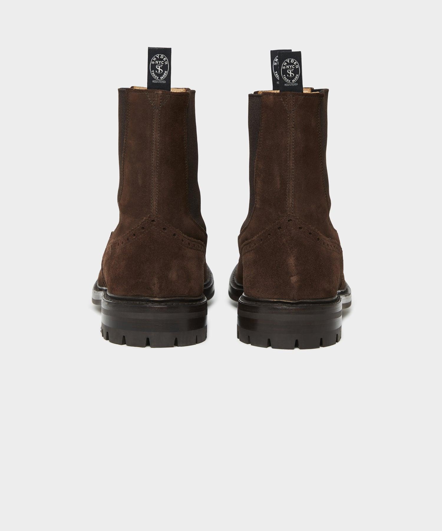 Todd Snyder x Tricker's Henry Wing Cap Chelsea Suede Boot Product Image