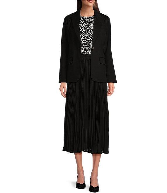 Michael Kors Pleated Elastic Waist A-Line Midi Skirt Product Image