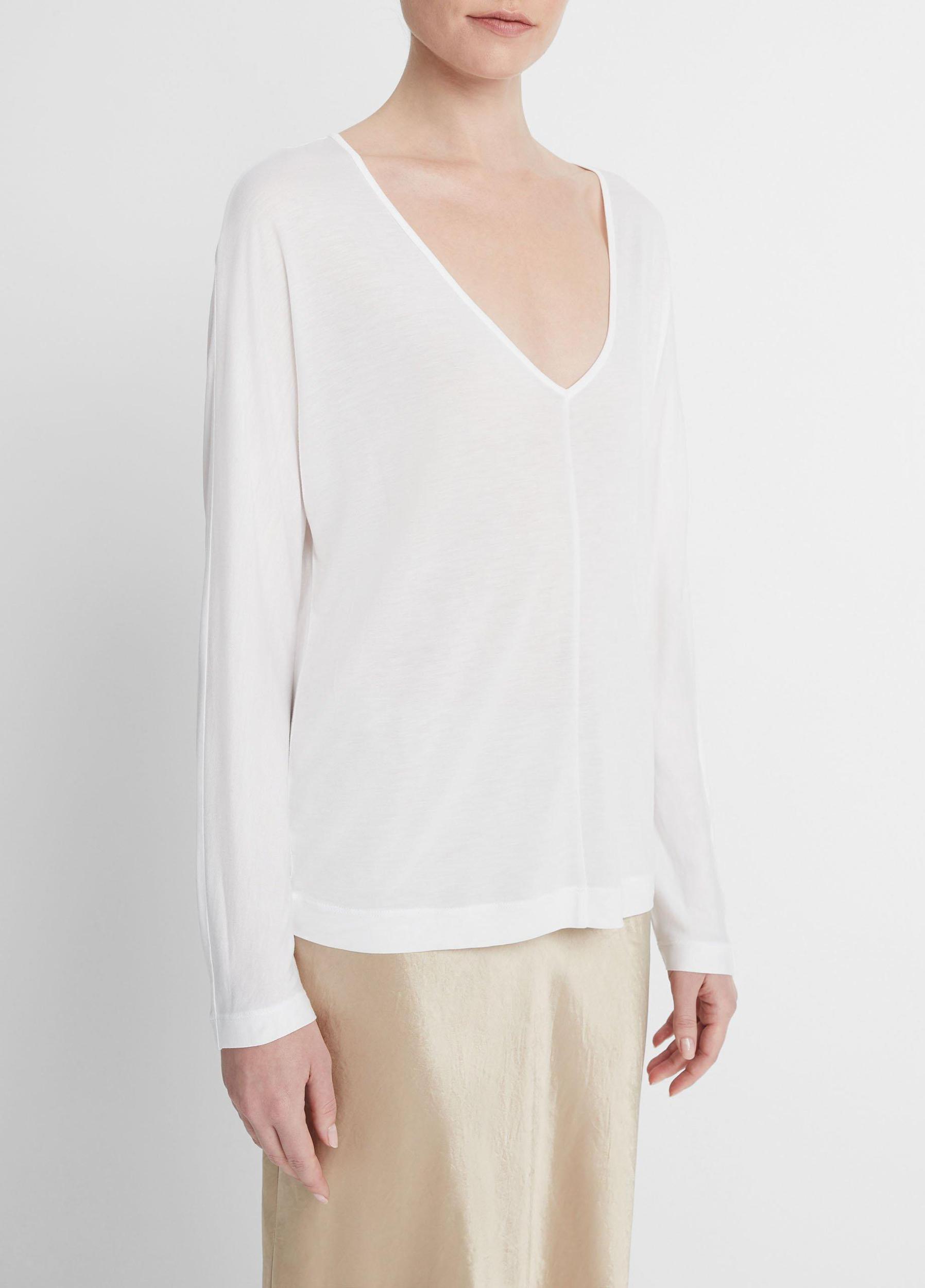 Relaxed V-Neck Dolman T-Shirt Product Image