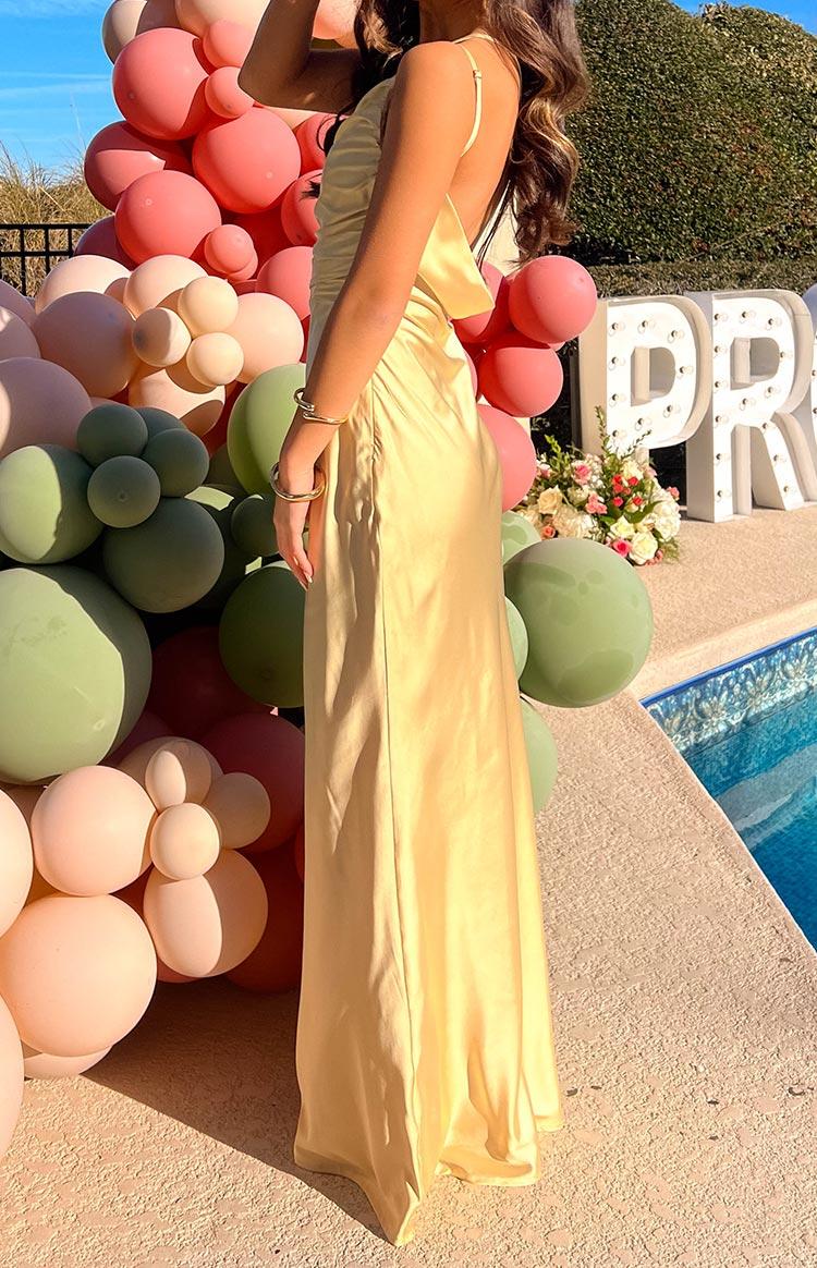 Tina Yellow Formal Maxi Dress Product Image