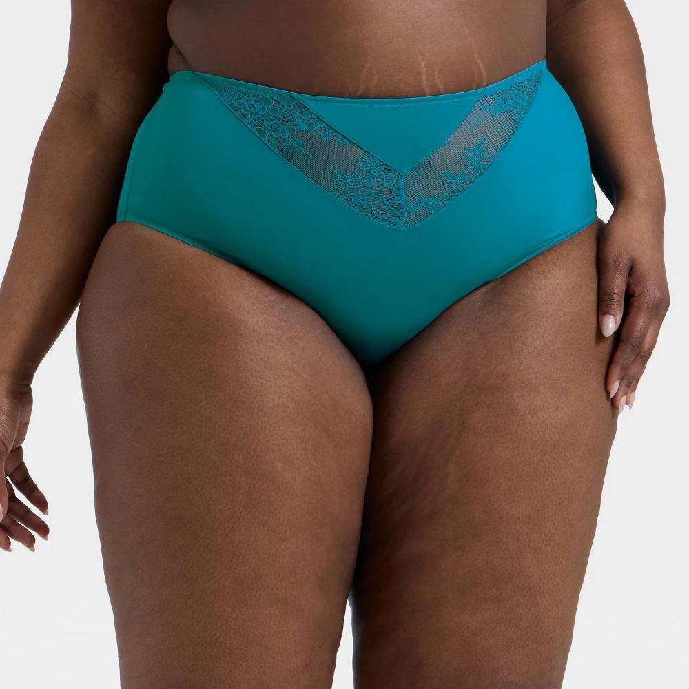 Women's Invisible Edge Lace Briefs Underwear - Auden™ Black 1X Product Image