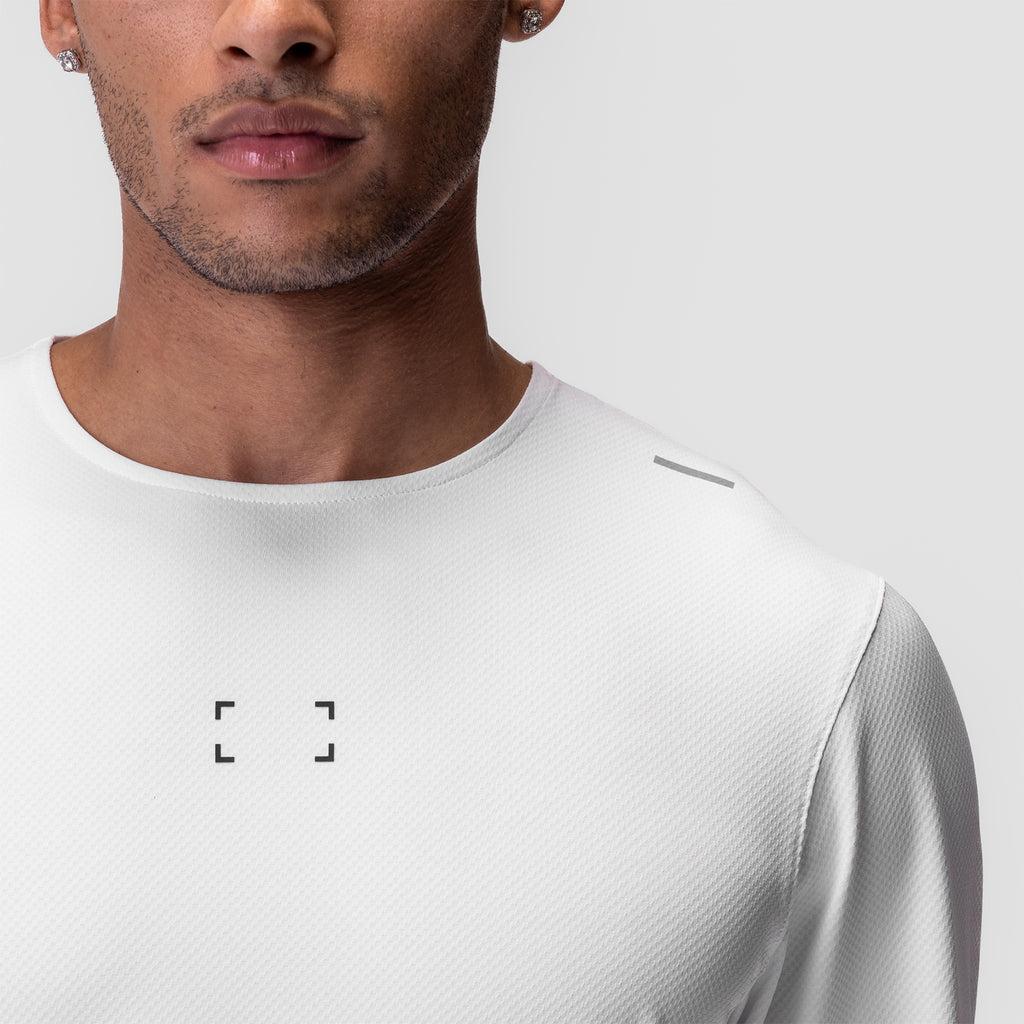 0907. AeroSilver® Training Long Sleeve - White "Space Bracket" Product Image