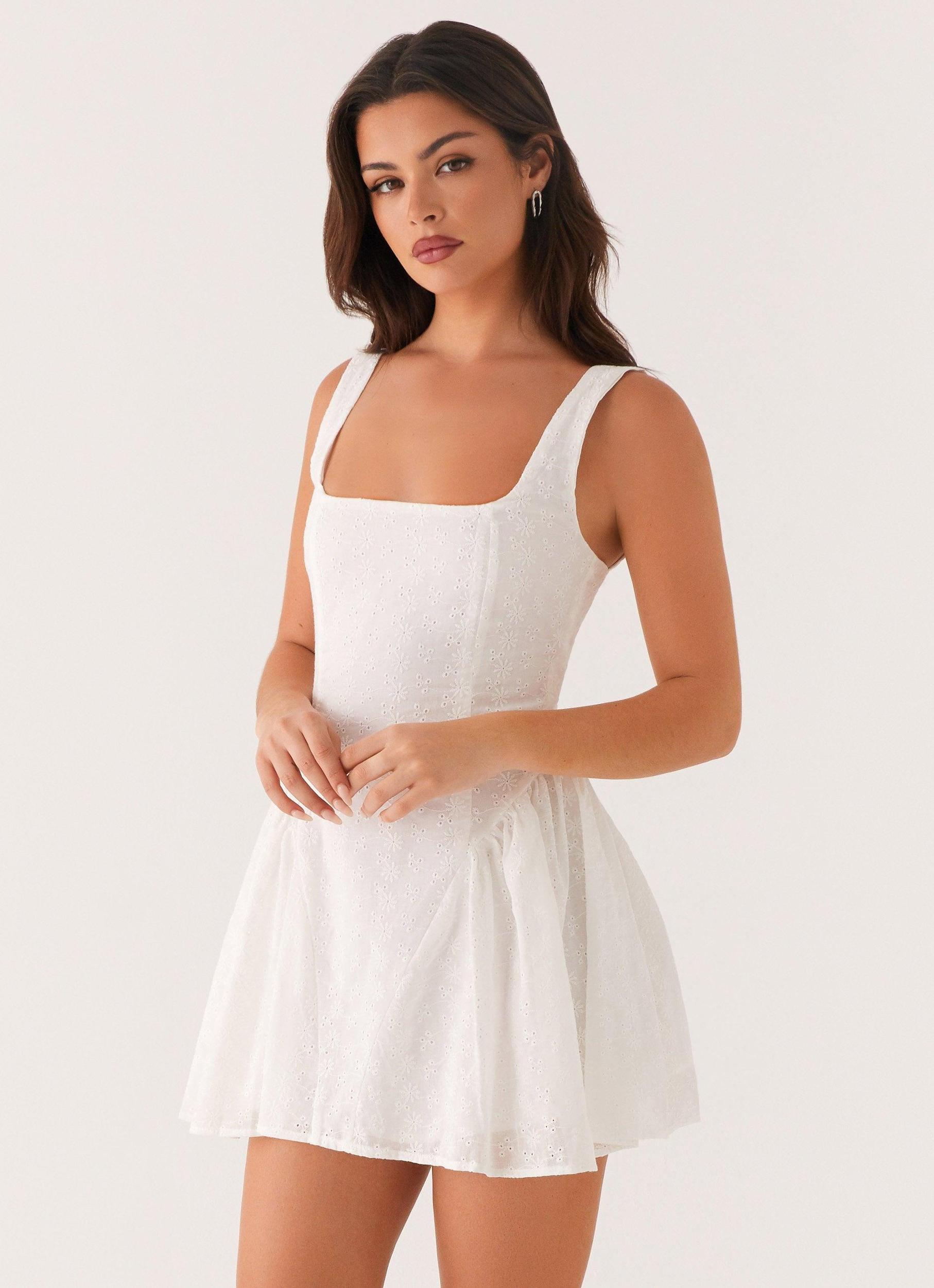 Alyssa Mini Dress - White Product Image