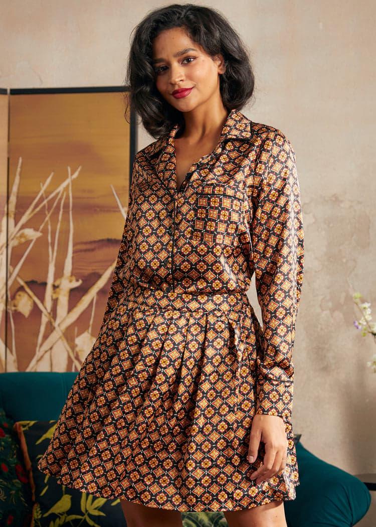 Playful Past Long Sleeve Blouse Product Image