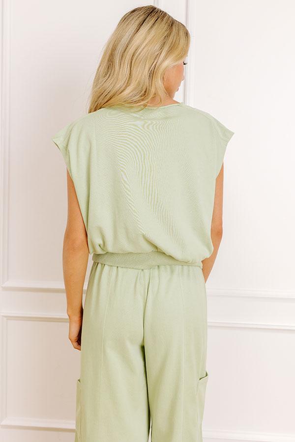 The Chill Edit Top in Sage Product Image