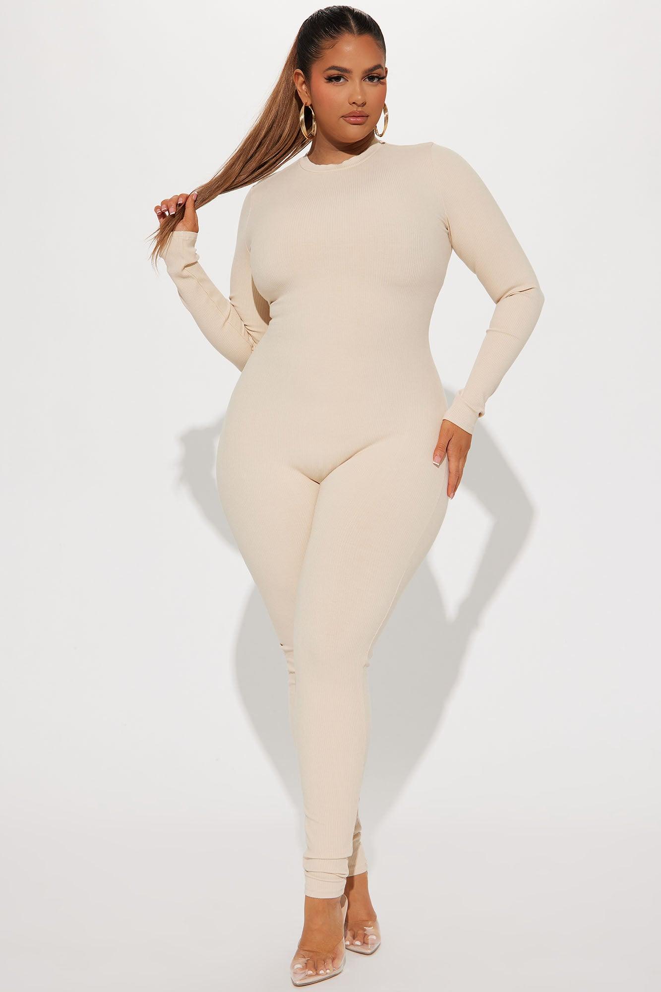 Maribel Snatched Jumpsuit - Cream Product Image