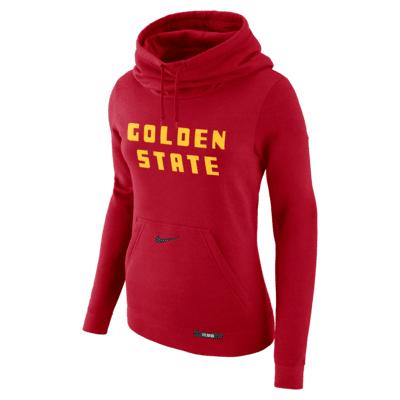 Golden State Warriors Club City Edition Women's Nike NBA Fleece Funnel-Neck Hoodie Product Image