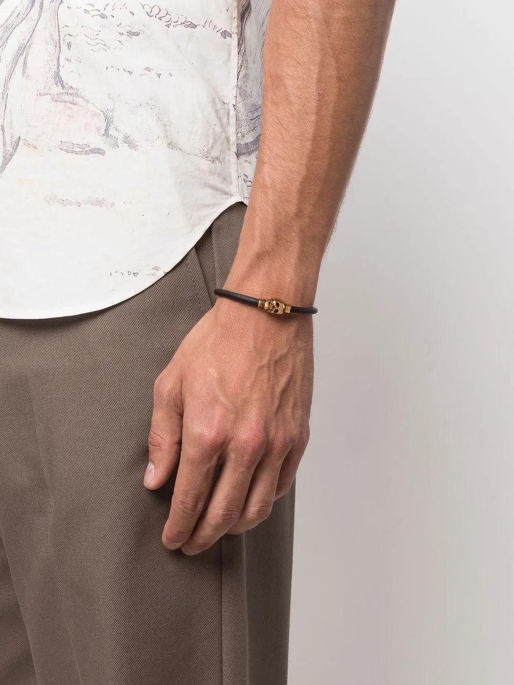 skull-charm slip-on bracelet Product Image