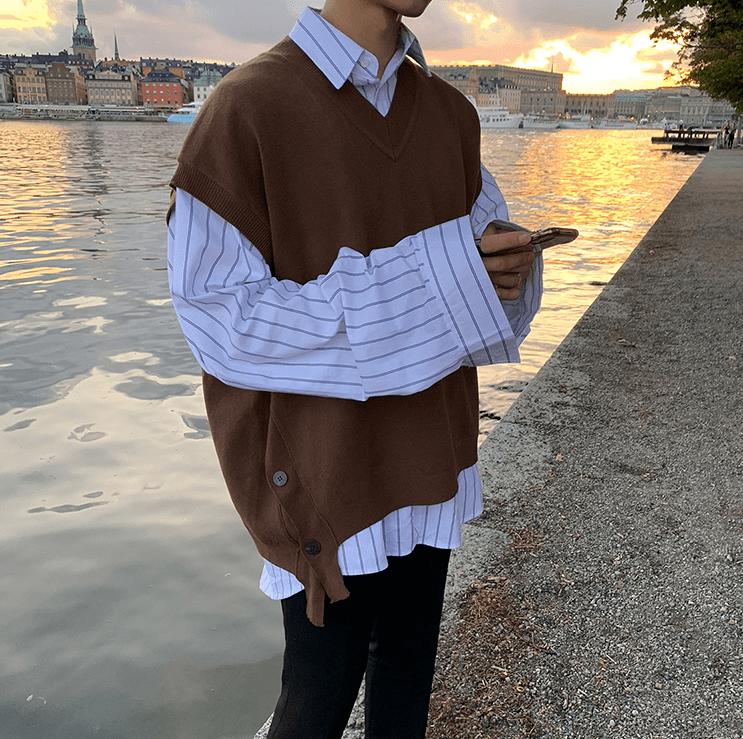 RT No. 2742 LOOSE STRIPE SHIRT Product Image