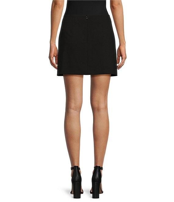 Gianni Bini Belle Stretch Suiting Coordinating Mini Faux Wrap Skirt Product Image