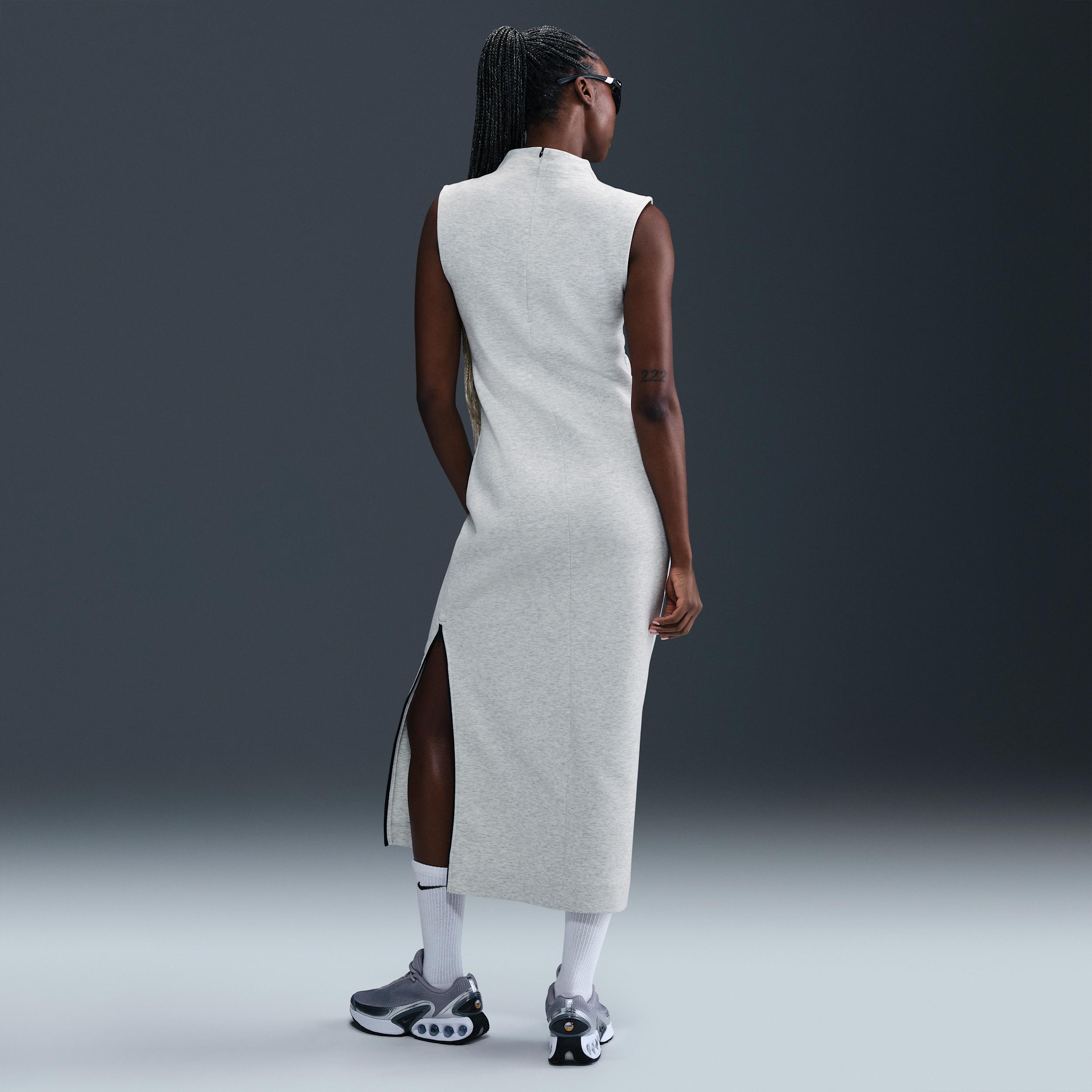 Womens Nike Sportswear Tech Fleece Slim Maxi Tank Top Dress | HJ1385-010 Product Image