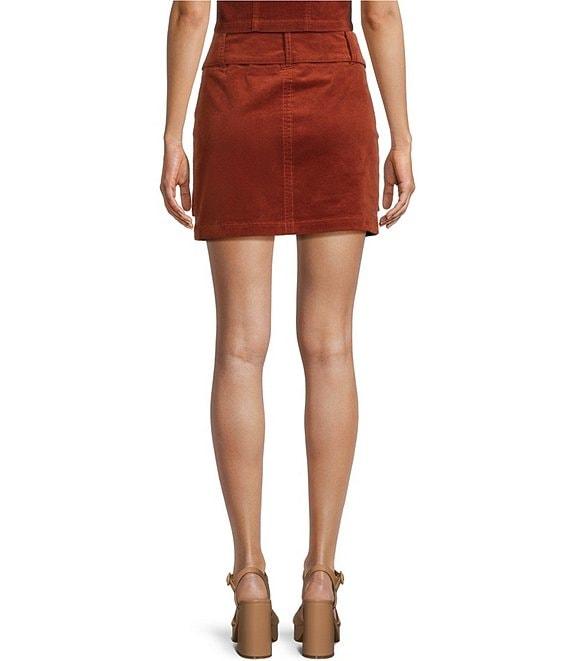 C&V Chelsea & Violet High Rise Pleated Coordinating Corduroy Mini Skirt Product Image