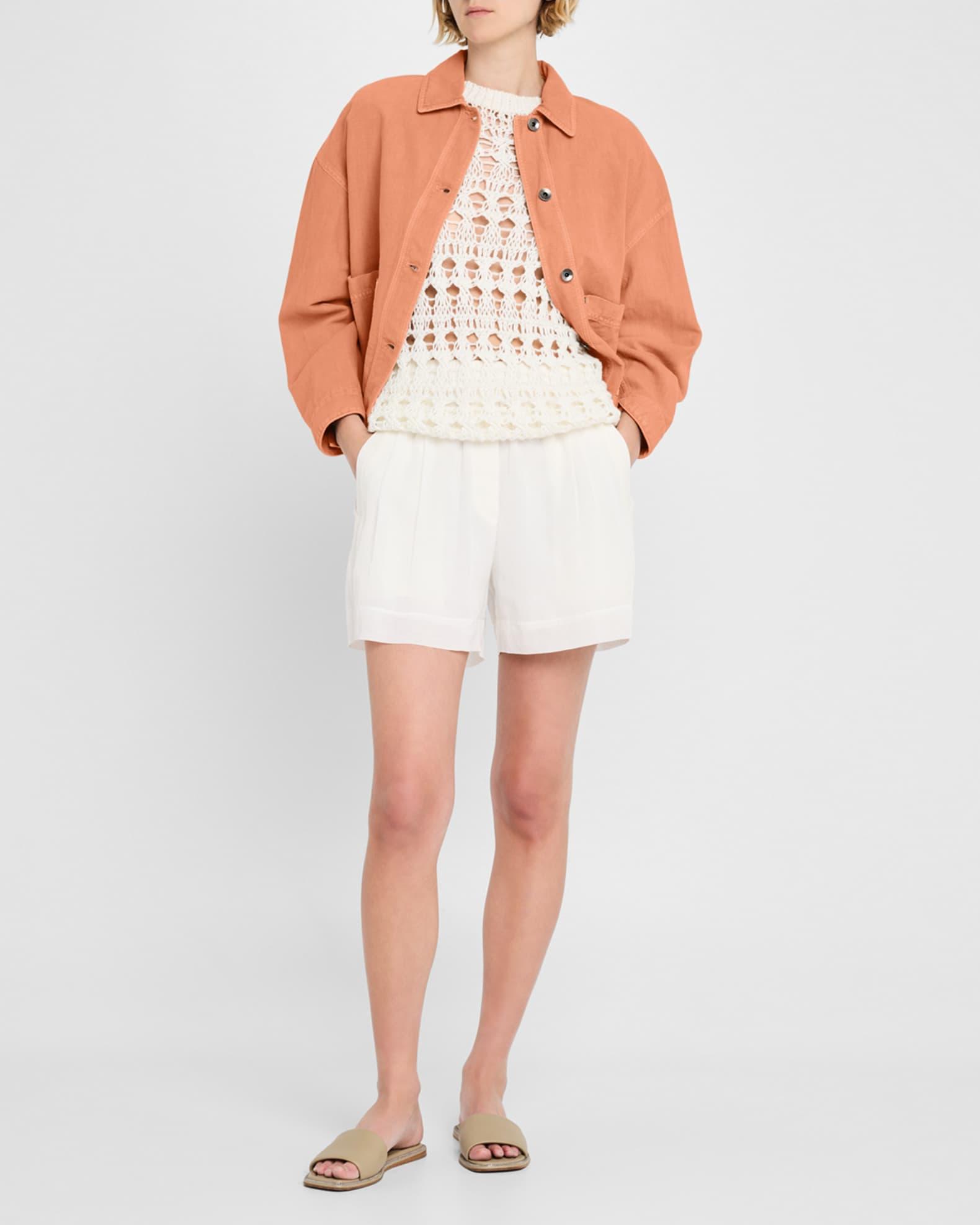 Openwork Knit Cotton Jute Top Product Image