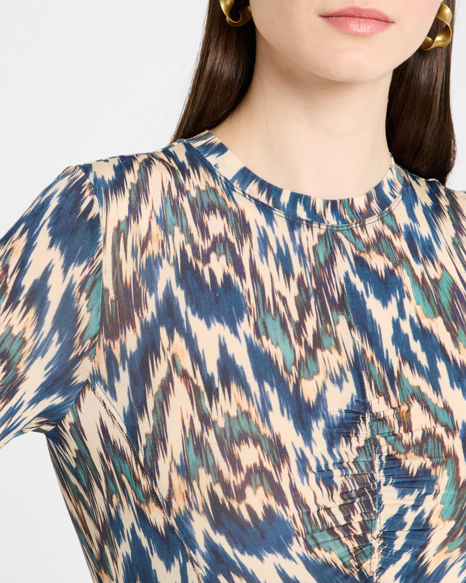 Naia Long-Sleeve Ruched Midi Dress Product Image