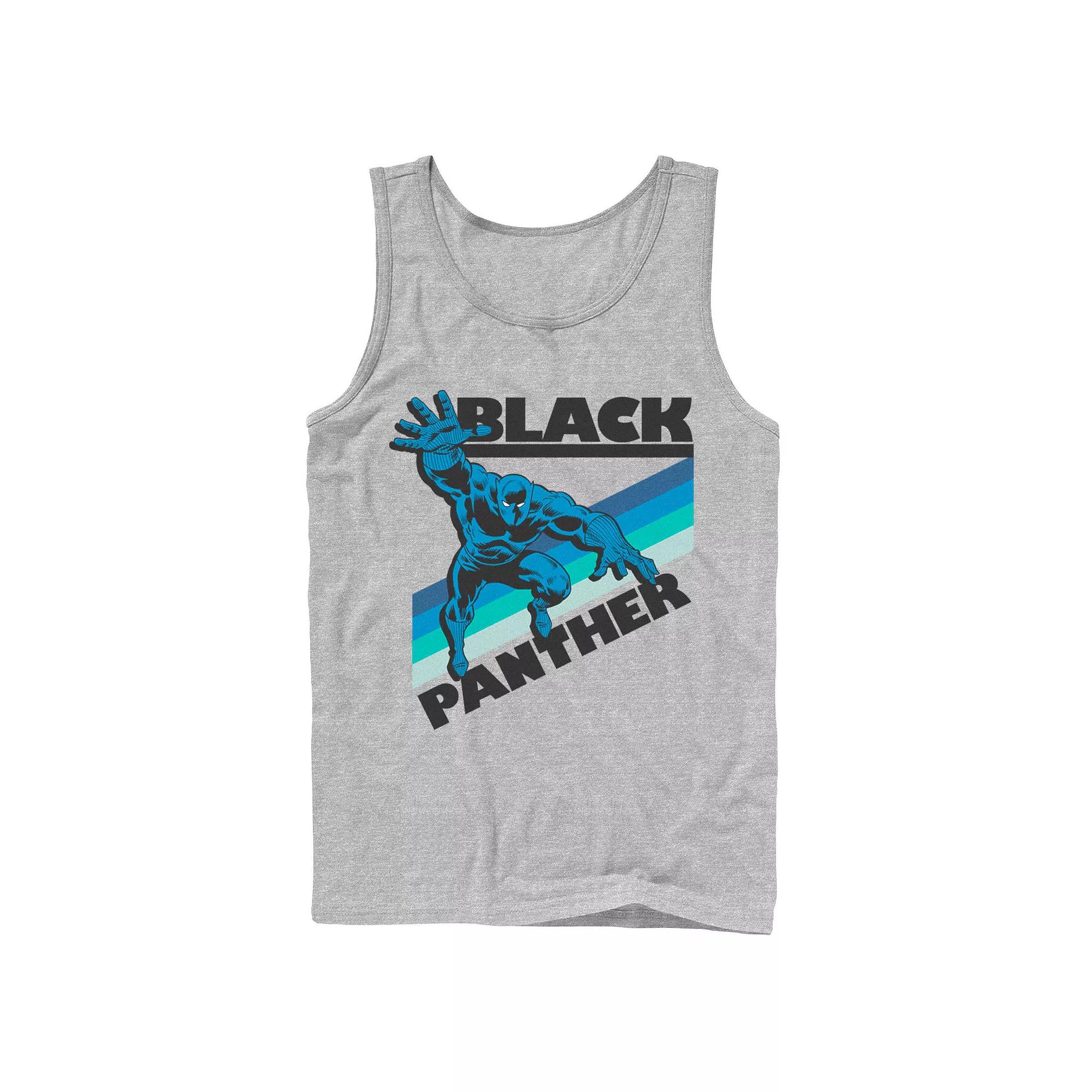 Men's Marvel Black Panther Retro Line Portrait Tank Top,  Product Image