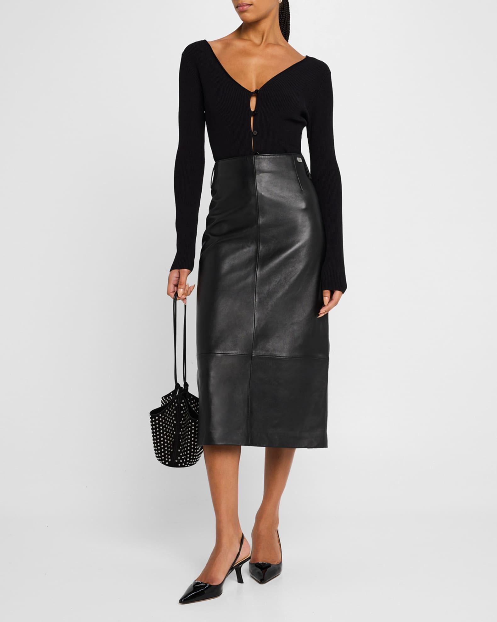 Ribbed Viscose-Blend V Cardigan Product Image