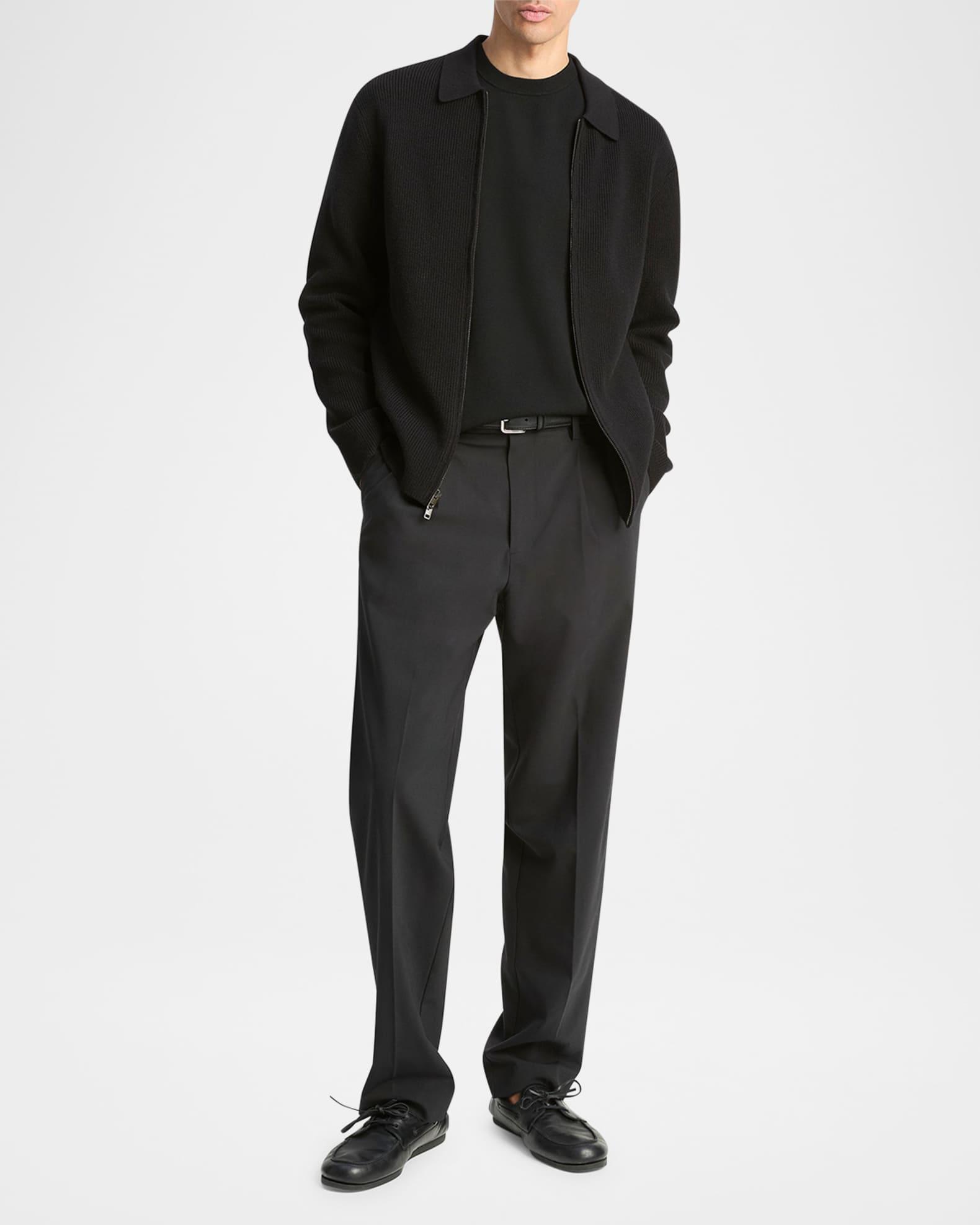 Men's Wool-Blend Two-Way Zip Cardigan Shirt Jacket Product Image