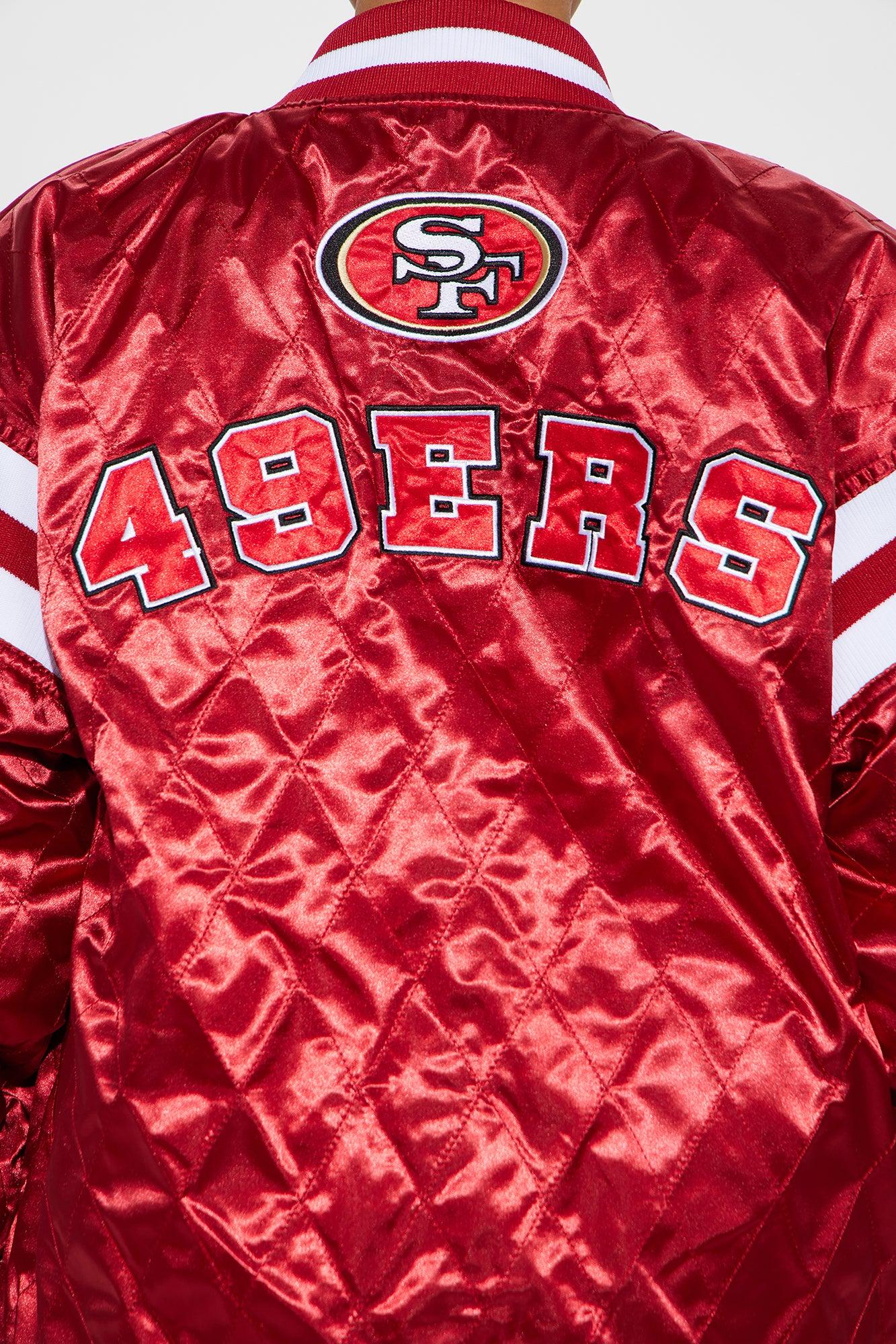 49ers Quilted Bomber Jacket - Red Female Product Image