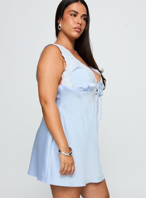 Nourish Mini Dress Blue Curve Product Image