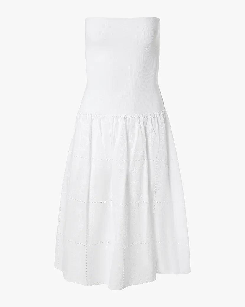 Ribbed Cotton Midi | White Product Image