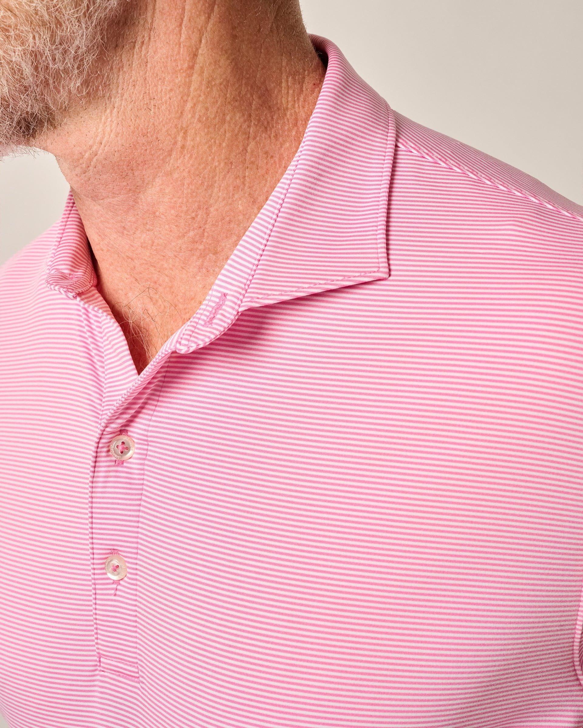 PerryGolf Performance Jersey Polo - Lyndonn Stripe Product Image