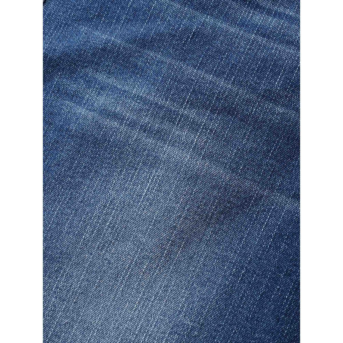 Plus Size Dark Wash Button Detail Bodycon Denim Skirt Women Blue Everyday Non Plain High stretch Dark Wash 28/5X Slanted pocket Elegant Denim Skirts BloomChic Product Image