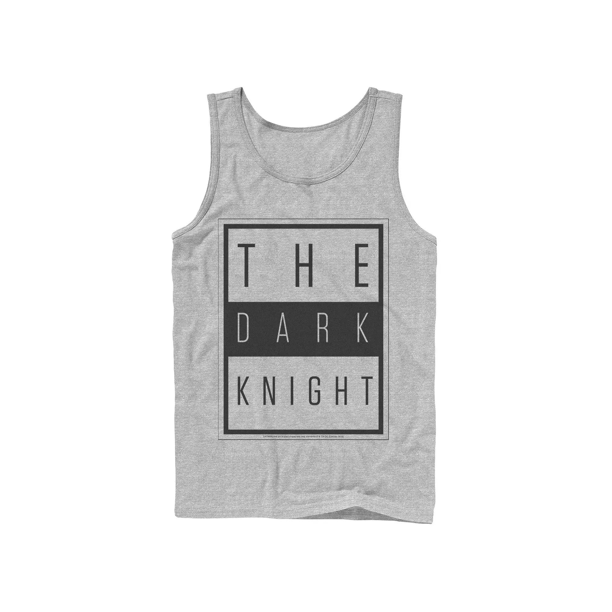 Men's DC Comics Batman The Dark Knight Block Poster Tank Top,  Product Image