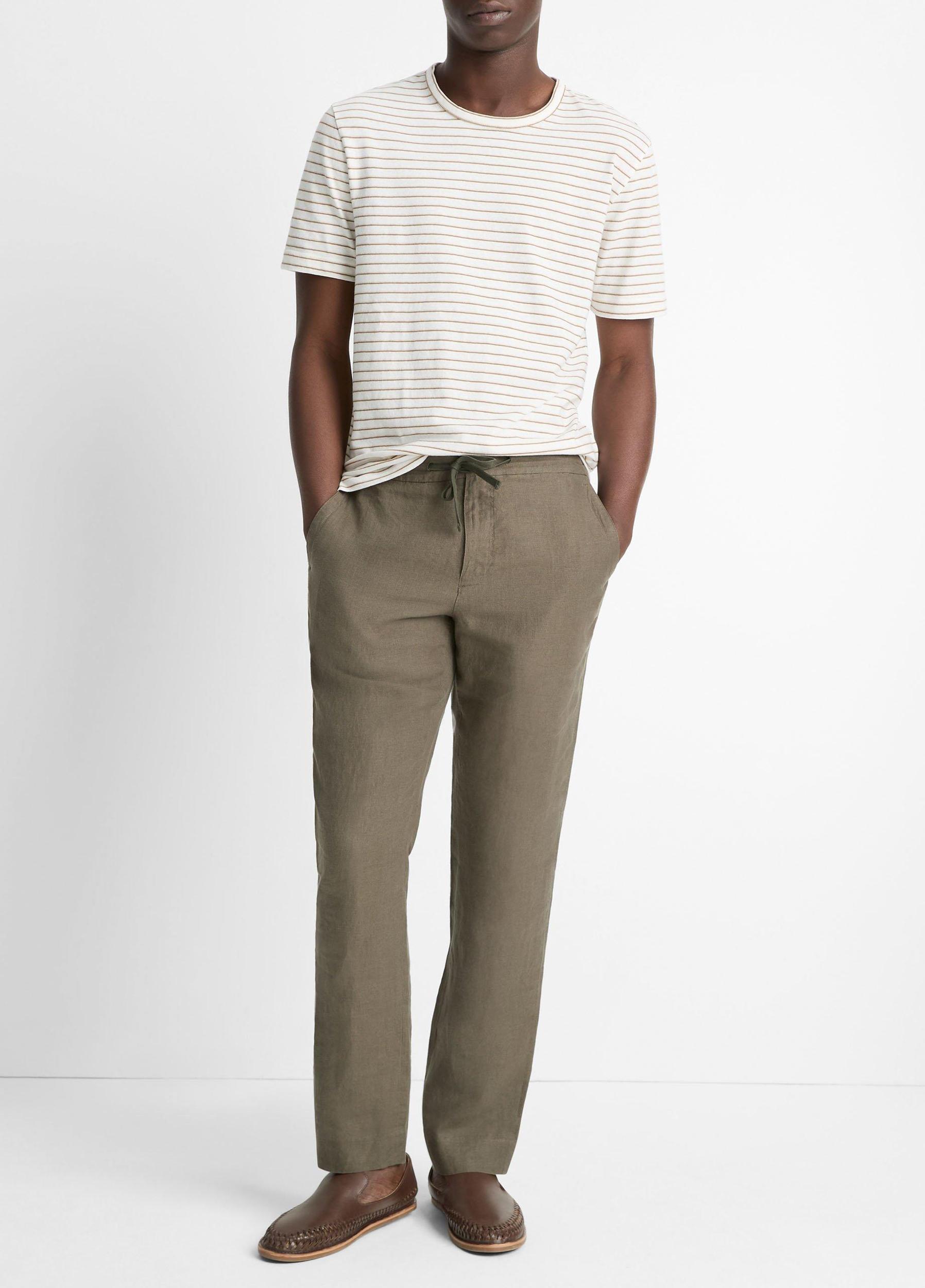 Striped Linen-Cotton T-Shirt Product Image