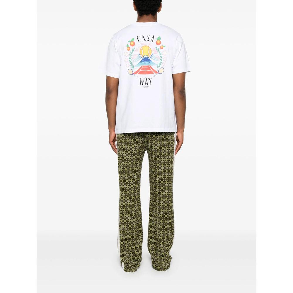 CASABLANCA Mens Casa Way Mountain Graphic-print Cotton-jersey T-shirt Xxxl In White Product Image