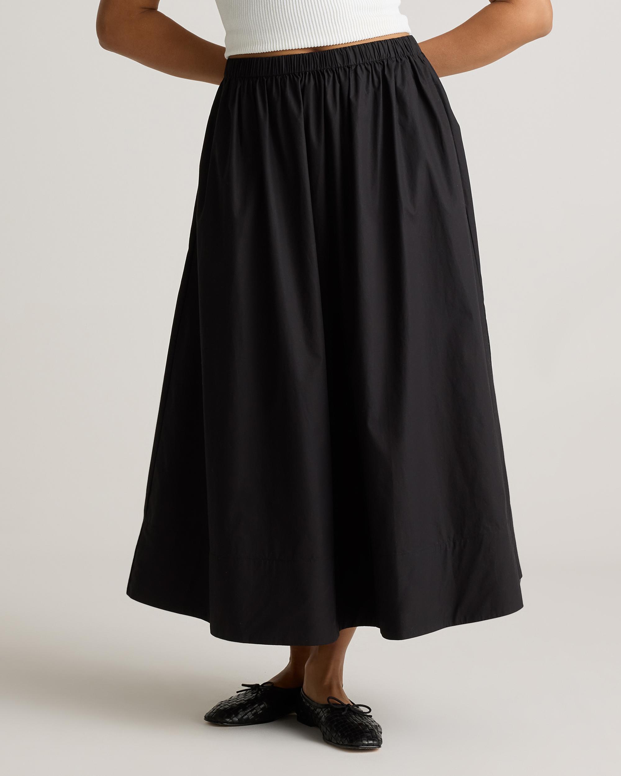 Quince | Women's Poplin A-line Maxi Skirt Organic Cotton Product Image