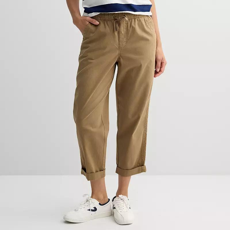 Women's Sonoma Goods For Life® Easy Paper Bag Waist Capri, Size: Large, Lead Gray Product Image