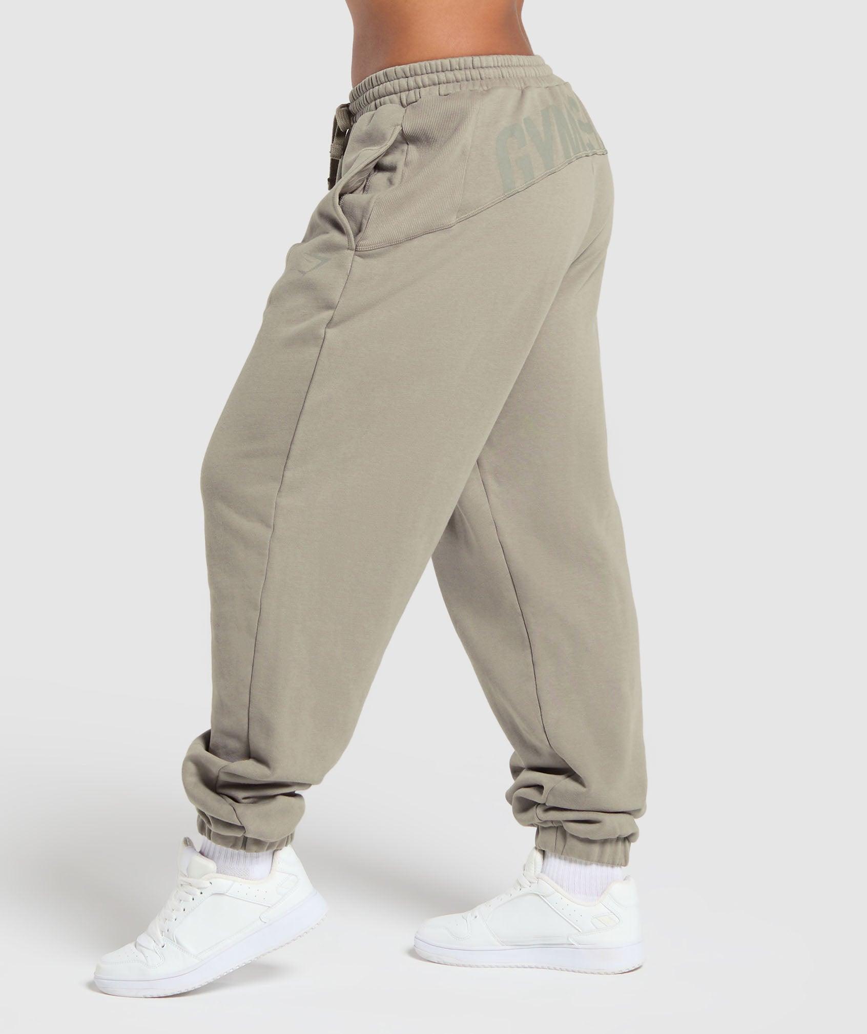 Gymshark Power Washed Joggers - Linen Brown Female Product Image
