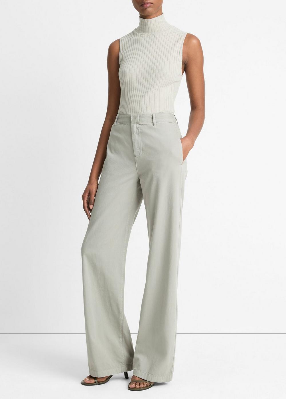Cotton Low-Rise Wide-Leg Pant Product Image